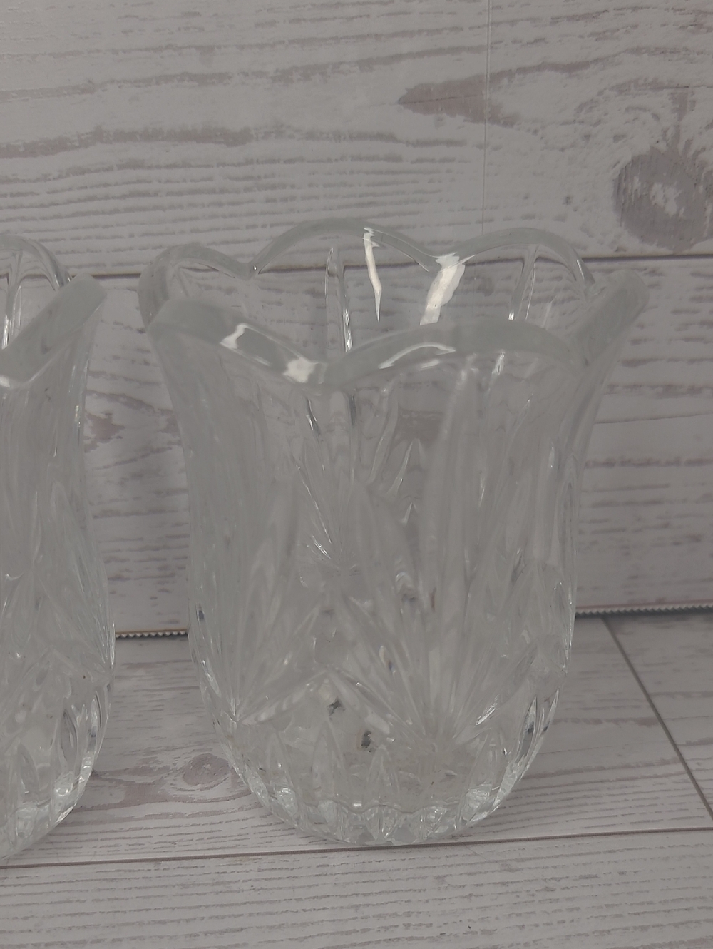 Vintage Princess House HIghlights Crystal Candle Holders Set Votive Or Tealights - Picture 2 of 2